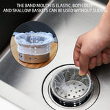 Chmadoxn 100 PCS Disposable Kitchen Sink Filter Nets 1mm Mesh Strainer Bags for Efficient Anti-Clogging, Food Catcher Screen Filters in Kitchen Sink Basket As Show B