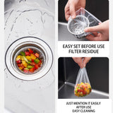 Chmadoxn 100 PCS Disposable Kitchen Sink Filter Nets 1mm Mesh Strainer Bags for Efficient Anti-Clogging, Food Catcher Screen Filters in Kitchen Sink Basket As Show B