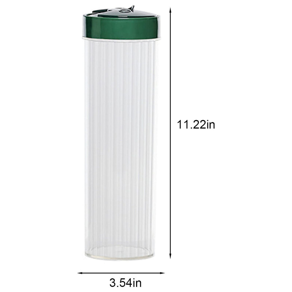 Chmadoxn Storage Container With Lid, Tall Clear Airtight Food Storage Jar with Lid Kitchen Pantry Storage Container for Spaghetti Jars Flour Cereals Coffee Beans As Show Green