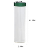 Chmadoxn Storage Container With Lid, Tall Clear Airtight Food Storage Jar with Lid Kitchen Pantry Storage Container for Spaghetti Jars Flour Cereals Coffee Beans As Show Green