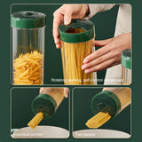 Chmadoxn Storage Container With Lid, Tall Clear Airtight Food Storage Jar with Lid Kitchen Pantry Storage Container for Spaghetti Jars Flour Cereals Coffee Beans As Show Green