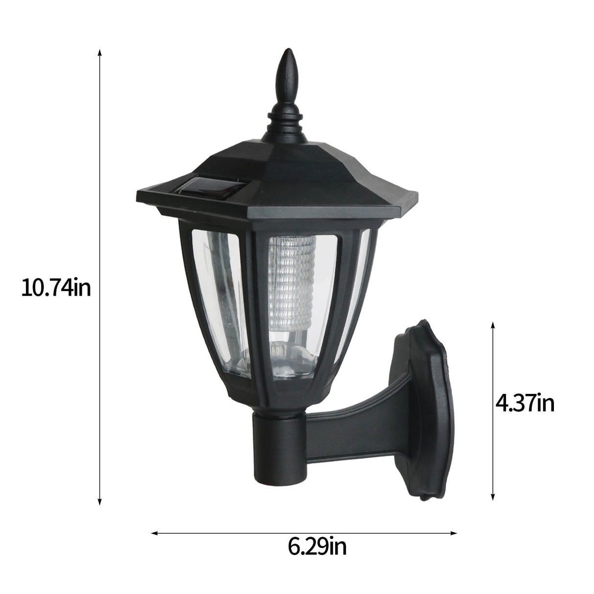 Darzheoy Solar Powered Wall Lanterns Outdoor, Dusk to Dawn Motion Sensor LED Sconce Lights Waterproof, Exterior Front Porch Security Lamps for Wall Mount Patio Fence Cold White Black
