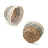 Darzheoy Woven Seagrass Plant Basket, Flower Pots Home Boho Decor, Storage Picnic Grocery Straw Bag for Plant Artificial Tree - 5.5"×8.7"×6.3 B