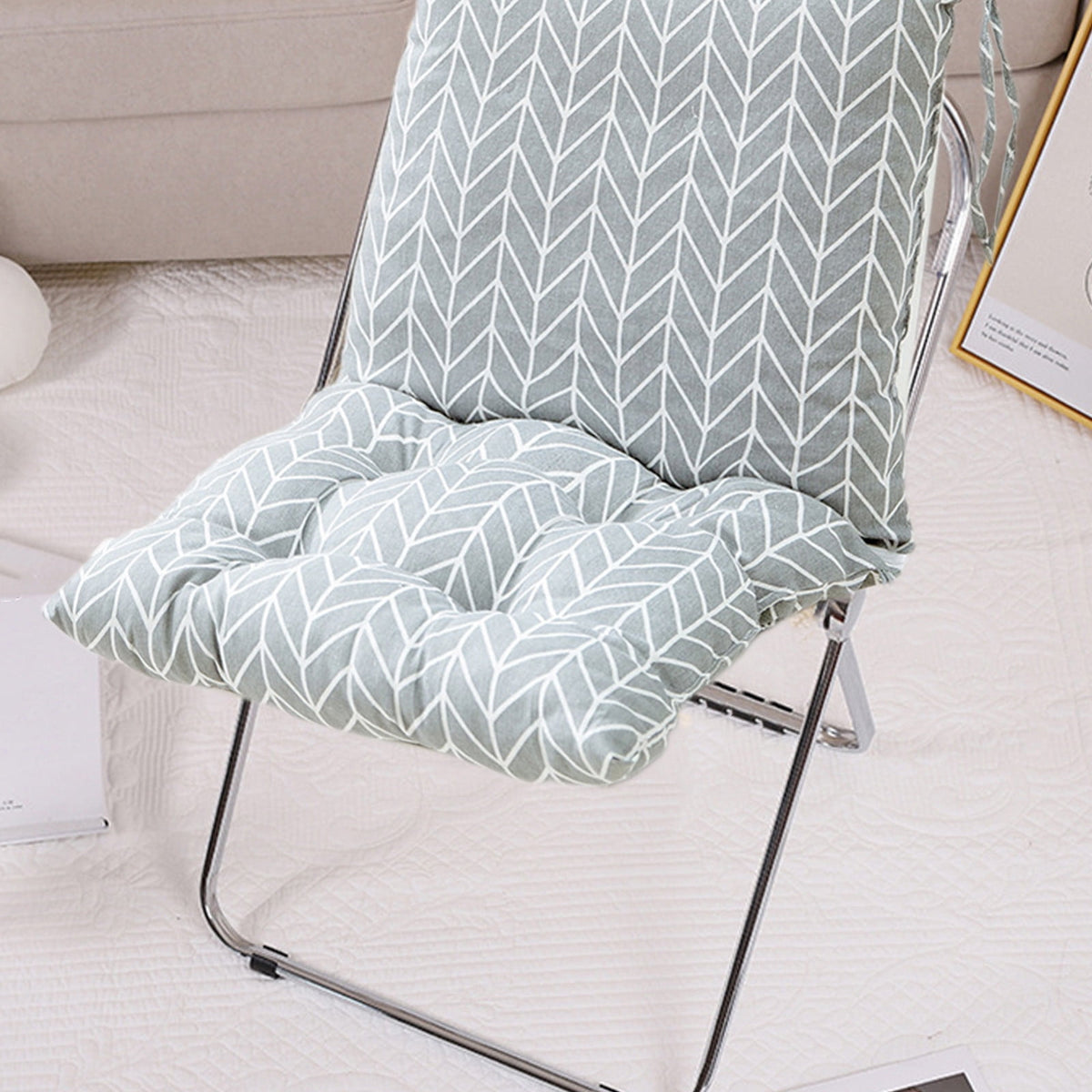 31.5 x 15.7 inches Outdoor High Back Chair Cushions Rocking Chair Cushions Replacement 31.5×15.7 in White