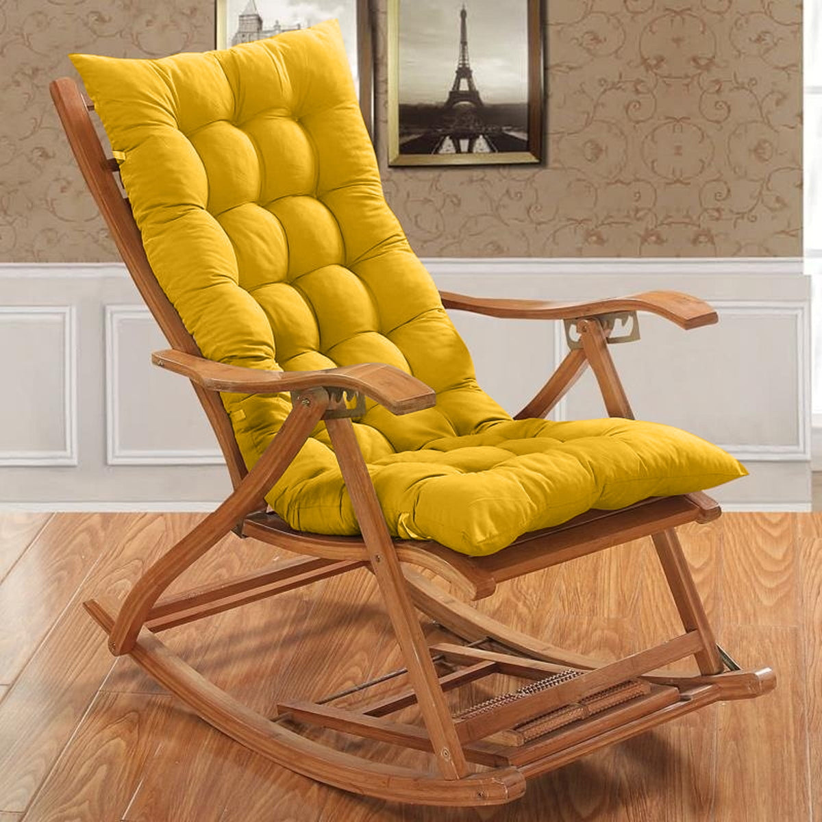 31.5 x 15.7 inches Outdoor High Back Chair Cushions Rocking Chair Cushions Replacement 49.2×17.7 in Yellow