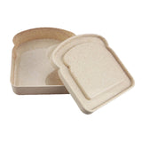 Darzheoy Sandwich Containers, Reusable Sandwich Box Container, Sandwich Holder Bread Container for Adults, BPA Free, Microwave & Dishwasher Safe, Office, Camping Beige