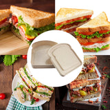 Darzheoy Sandwich Containers, Reusable Sandwich Box Container, Sandwich Holder Bread Container for Adults, BPA Free, Microwave & Dishwasher Safe, Office, Camping Beige