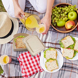 Darzheoy Sandwich Containers, Reusable Sandwich Box Container, Sandwich Holder Bread Container for Adults, BPA Free, Microwave & Dishwasher Safe, Office, Camping Beige