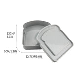 Darzheoy Sandwich Containers, Reusable Sandwich Box Container, Sandwich Holder Bread Container for Adults, BPA Free, Microwave & Dishwasher Safe, Office, Camping Gray