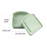Darzheoy Sandwich Containers, Reusable Sandwich Box Container, Sandwich Holder Bread Container for Adults, BPA Free, Microwave & Dishwasher Safe, Office, Camping Green