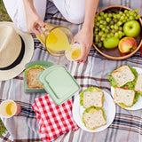 Darzheoy Sandwich Containers, Reusable Sandwich Box Container, Sandwich Holder Bread Container for Adults, BPA Free, Microwave & Dishwasher Safe, Office, Camping Green