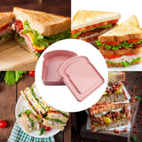 Darzheoy Sandwich Containers, Reusable Sandwich Box Container, Sandwich Holder Bread Container for Adults, BPA Free, Microwave & Dishwasher Safe, Office, Camping Pink