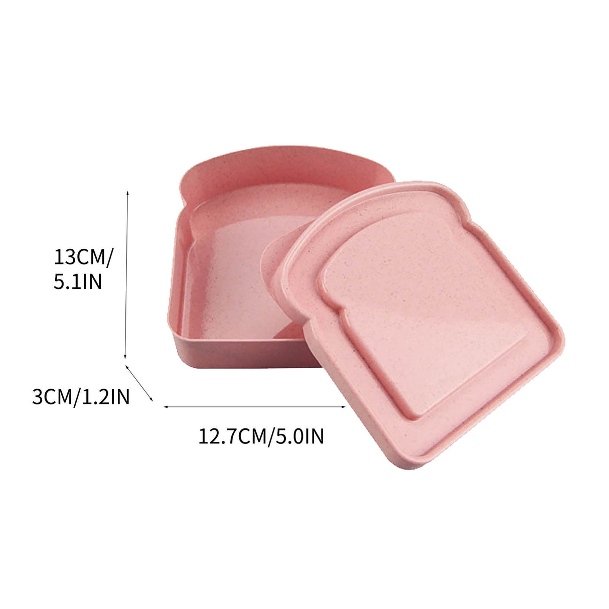 Darzheoy Sandwich Containers, Reusable Sandwich Box Container, Sandwich Holder Bread Container for Adults, BPA Free, Microwave & Dishwasher Safe, Office, Camping Pink