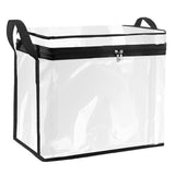Kdkad Clear Notebook Storage Organizer Box, Plastic Stackable Notebook Display Case, Storage Showcase for Toy Dolls, Notebooks, Handbags, Shoes Organizing 9.8×9.4×12.6 in Clear