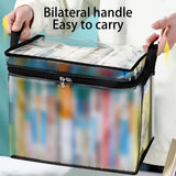Kdkad Clear Notebook Storage Organizer Box, Plastic Stackable Notebook Display Case, Storage Showcase for Toy Dolls, Notebooks, Handbags, Shoes Organizing 9.8×9.4×12.6 in Clear