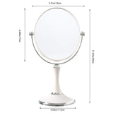 Back to School Magnifying Makeup Mirror Double Sided Tabletop Mirror with 3 Magnification, Magnified Desk Mirror for Makeup, Cosmetic Vanity Mirror with Stand and 360° Rotation 5.9×11.4 in White