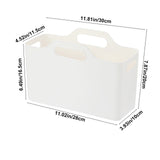 Kdkad White Plastic Storage Basket, Bins for Organization and Storage, Versatile Home Edit Containers,11 Inch Cube Storage Boxes for Office Kitchen Bathroom