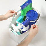 Kdkad White Plastic Storage Basket, Bins for Organization and Storage, Versatile Home Edit Containers,11 Inch Cube Storage Boxes for Office Kitchen Bathroom
