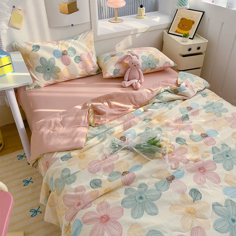 AYktou Reversible Patchwork Quilts Queen Size, 78.74x59.05in Lightweight Plaid Bedspreads Coverlets Quilt Bedding Blanket for All Seasons #I - Multicolor - 59*79"