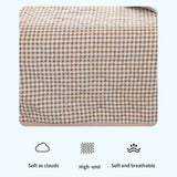 AYktou Reversible Patchwork Quilts Queen Size, 78.74x59.05in Lightweight Plaid Bedspreads Coverlets Quilt Bedding Blanket for All Seasons Khaki