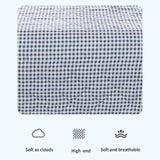 AYktou Reversible Patchwork Quilts Queen Size, 78.74x59.05in Lightweight Plaid Bedspreads Coverlets Quilt Bedding Blanket for All Seasons Light blue