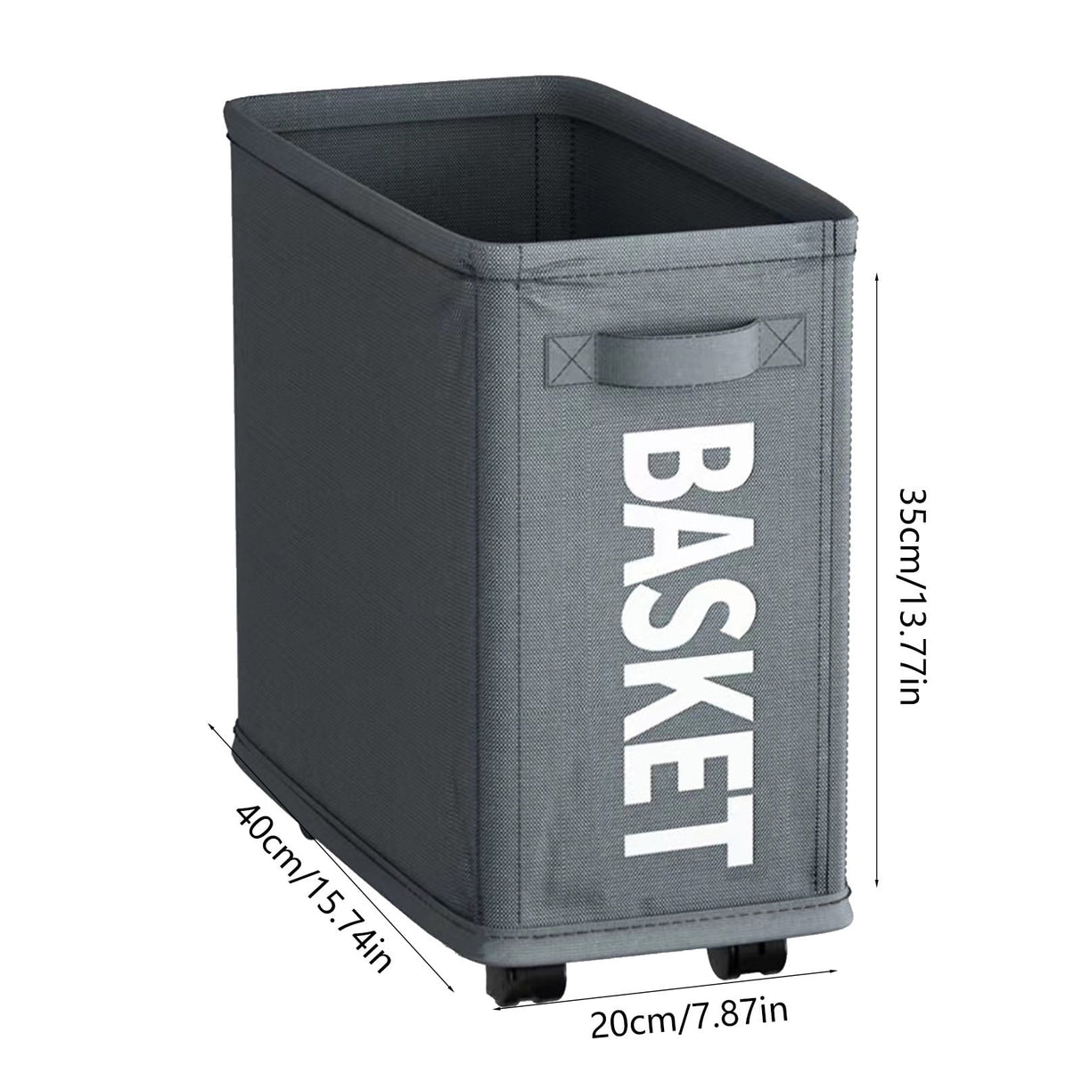 Darzheoy Laundry Baskets with Wheels and Handle, Collapsible Laundry Baskets, Clothes Laundry Basket with Removable Wash Bags for College Dorm, Rolling Laundry Hamper Dark Gray