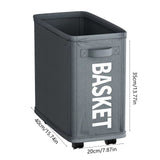 Darzheoy Laundry Baskets with Wheels and Handle, Collapsible Laundry Baskets, Clothes Laundry Basket with Removable Wash Bags for College Dorm, Rolling Laundry Hamper Dark Gray