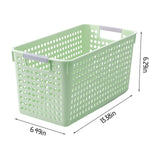 Darzheoy Laundry Basket, 2 pcs Plastic Hamper with Handles, Open Storage Bin to Organize Closets, Cabinets, Pantry, Shelving and Countertop Space, Suitable for Families and Dorms 1PC-Green