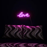 LED Neon Pink “Love” Wall Sign For Cool Light, Wall Art, Bedroom Decorations, Home Accessories, Party, Valentines Day, and Holiday Decor: Powered by USB Wire