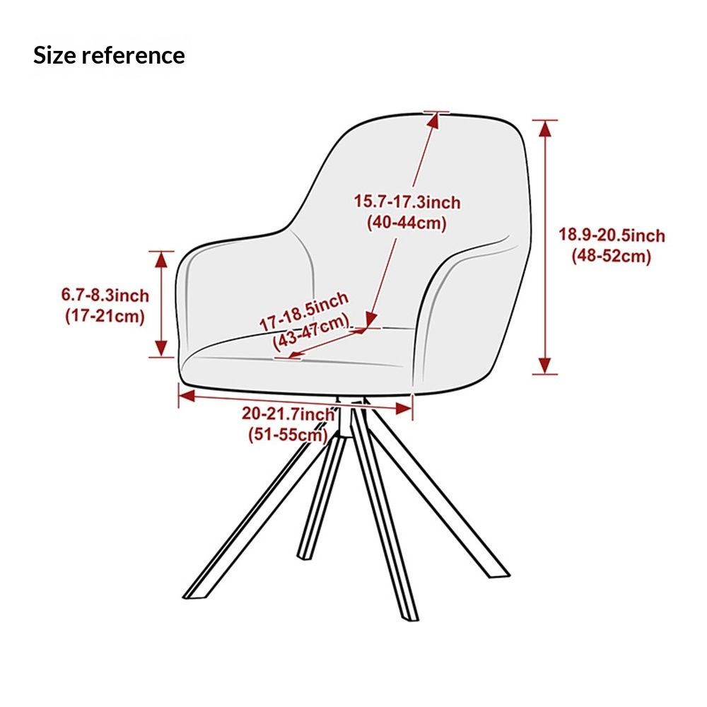 Swivel Armchair Accent Dining Chair Cover for Office, Stretch Mid-Back Office Desk Chair Sliopcover Leisure Arm Chair Protector with arms for Living Room