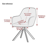 Swivel Armchair Accent Dining Chair Cover for Office, Stretch Mid-Back Office Desk Chair Sliopcover Leisure Arm Chair Protector with arms for Living Room