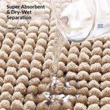 Non-Slip Bath Rug,Extra Soft Microfiber Bedroom Shag Carpet with Anti-Slip Backing,Water/Dust Absorbent Fast Dry Shower Mat,Sound Insulated Stairs Pad,Machine Washable (15 x 23 Inches)