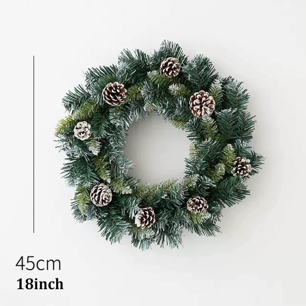 Christmas Garland Decor, Artificial Christmas Wreaths for Front Door, Christmas Window Garland Door Decorations Winter Ornaments