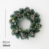 Christmas Garland Decor, Artificial Christmas Wreaths for Front Door, Christmas Window Garland Door Decorations Winter Ornaments