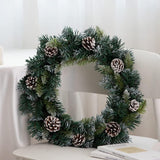 Christmas Garland Decor, Artificial Christmas Wreaths for Front Door, Christmas Window Garland Door Decorations Winter Ornaments