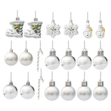 Set of 20 Atmospheric Reusable Silver Ornaments for Christmas, Hangable for Christmas Decorations and Christmas Tree Decorations