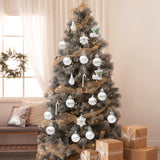 Set of 20 Atmospheric Reusable Silver Ornaments for Christmas, Hangable for Christmas Decorations and Christmas Tree Decorations