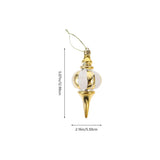 4Pcs Shatterproof Christmas Ornament Plastic Christmas Ball Drop Tree Pendant Hanging Decoration Holiday Trees Decor Golden
