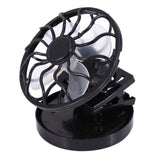 Electric Mini Solar Fan, Air Conditioner Cooling Cell Fan, Clip on Visor or Held by Hand, only Works in the Direct Sun