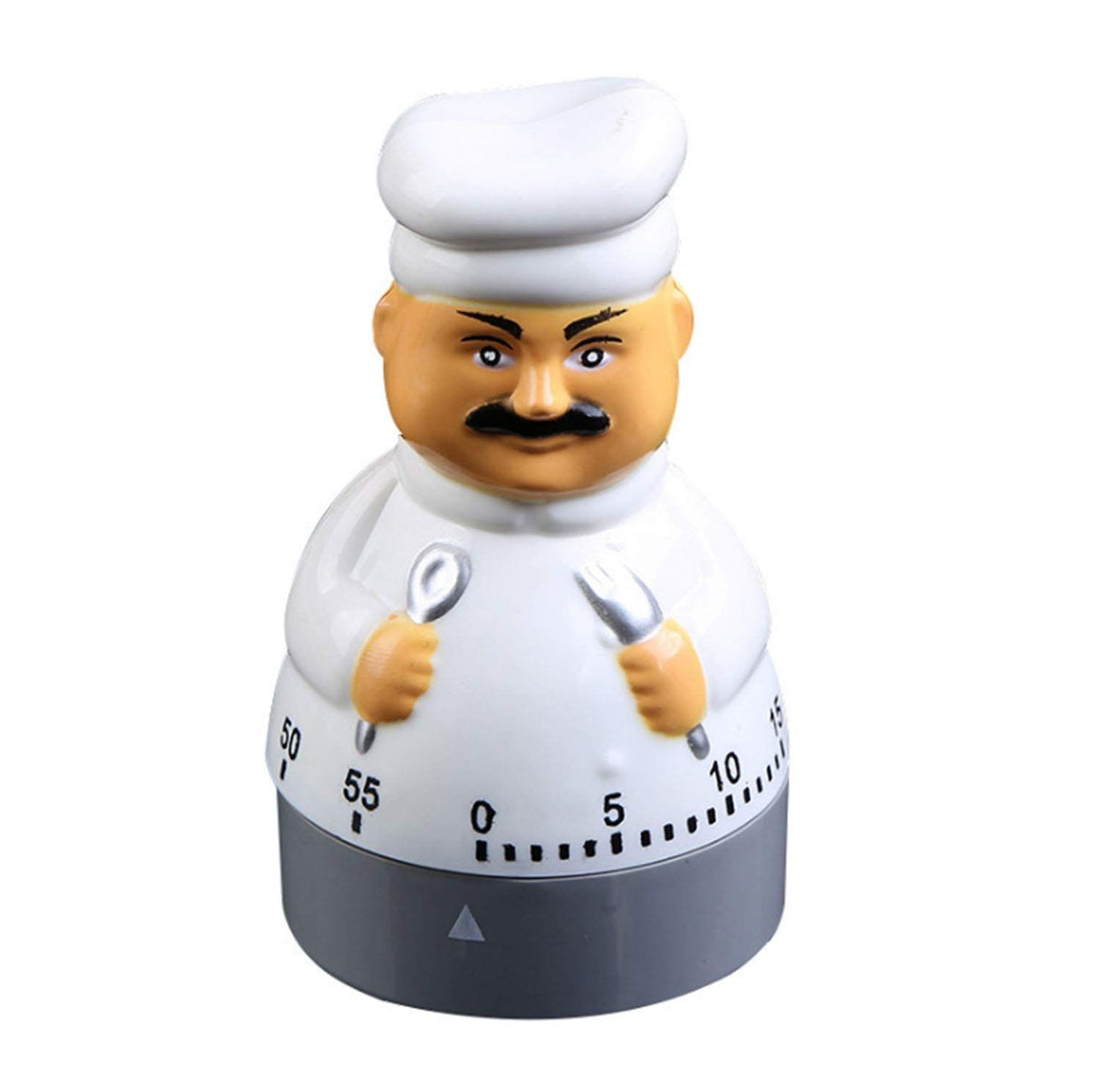 Kitchen Timer Cooking Countdown Mechanical Timer 60 Minutes Chef Shaped Alarm Clock, Can be Used for Cooking, School, Lunch Break