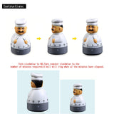 Kitchen Timer Cooking Countdown Mechanical Timer 60 Minutes Chef Shaped Alarm Clock, Can be Used for Cooking, School, Lunch Break