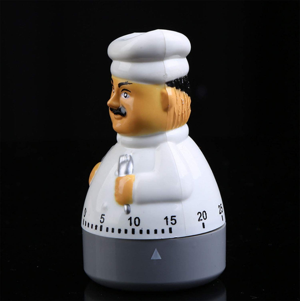 Kitchen Timer Cooking Countdown Mechanical Timer 60 Minutes Chef Shaped Alarm Clock, Can be Used for Cooking, School, Lunch Break