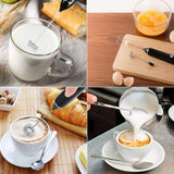 USB Rechargeable Milk Frother Handheld Multi-functional Electric Foam Maker with 2 Stainless Whisks,3-Speed Adjustable Mini