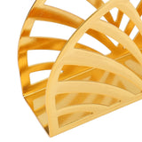 Golden Metal Napkin Holder, Table Napkin Organizer for Kitchen & Picnic 5.1 W X 3.5 H X 1.5 D (semicircle)