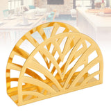 Golden Metal Napkin Holder, Table Napkin Organizer for Kitchen & Picnic 5.1 W X 3.5 H X 1.5 D (semicircle)