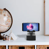 Mobile phone holder with wireless speaker, telescopic desktop phone holder, speaker black, portable, charging, watching TV shows