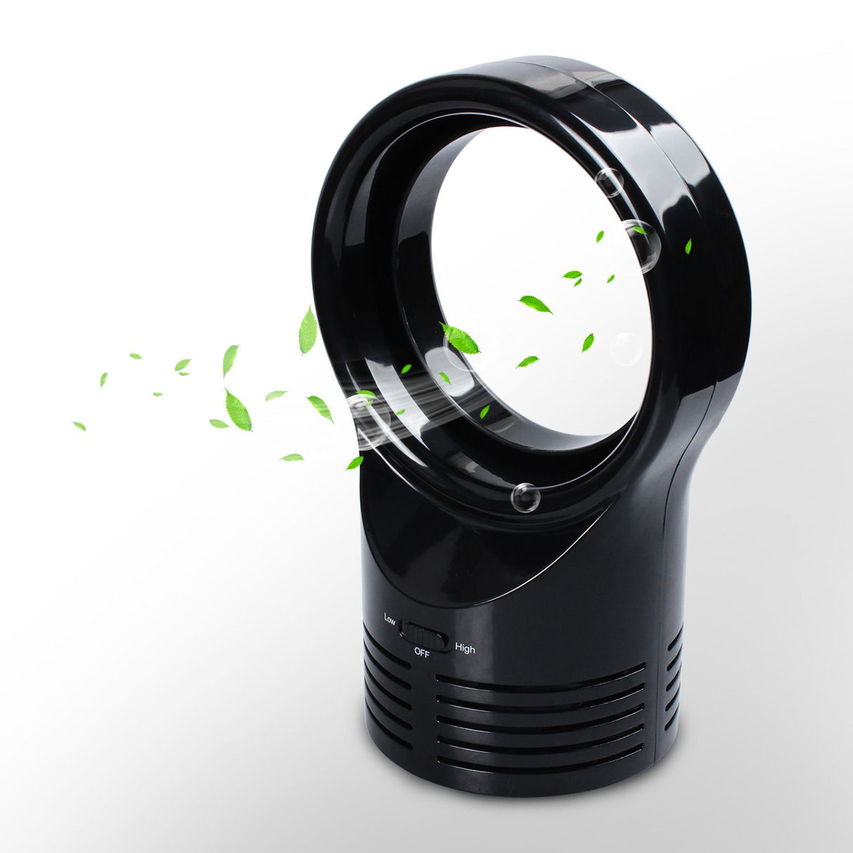 2 pcs Bladeless Desk Fan, Portable Quiet Office Fan, 2 Speeds, Easy to Clean, Small Tabletop Personal Fan for Office