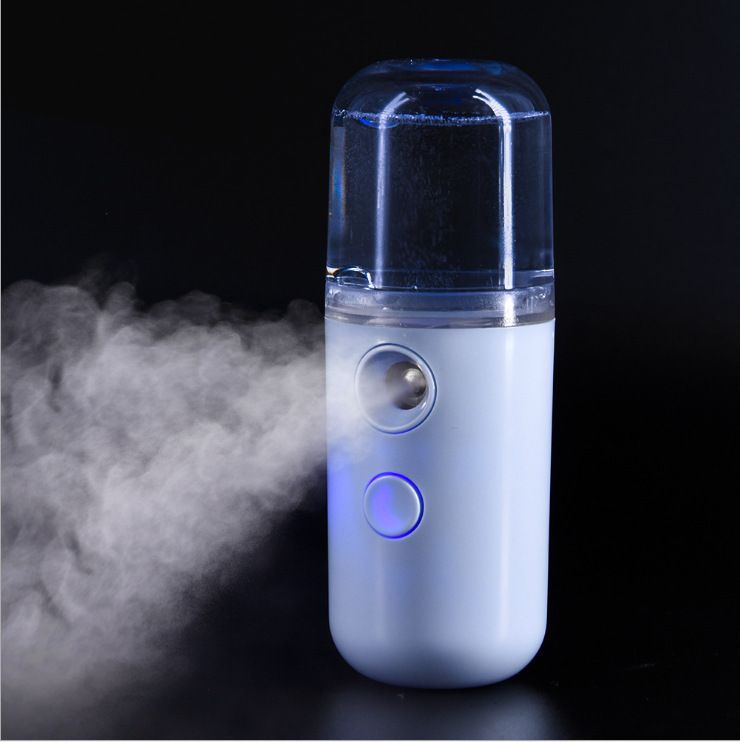 2 pcs Mini Facial Steamer, Handy Moisturizing Mist Sprayer, Atomization Skin Care Steamer, USB Rechargeable