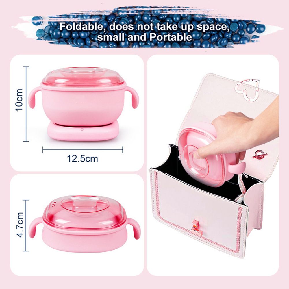 Wax Heater for Hair Removal, Electric Hot Wax Warmer Machine, 400ml Silicone Pot Liner Wax Heater, 100W US Plug