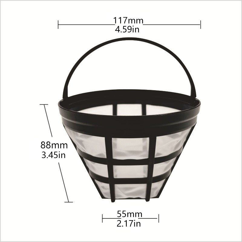 Reusable Replacement Coffee Maker Basket Filter Compatible with Filters, Fit Most Cup Basket Drip Coffee Machine, BPA Free